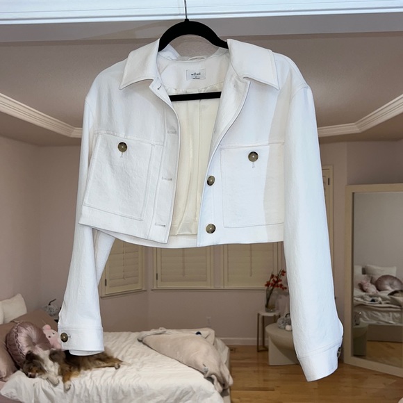 Aritzia Jackets & Blazers - Aritzia Wilfred Little Cropped Jacket Light Birch